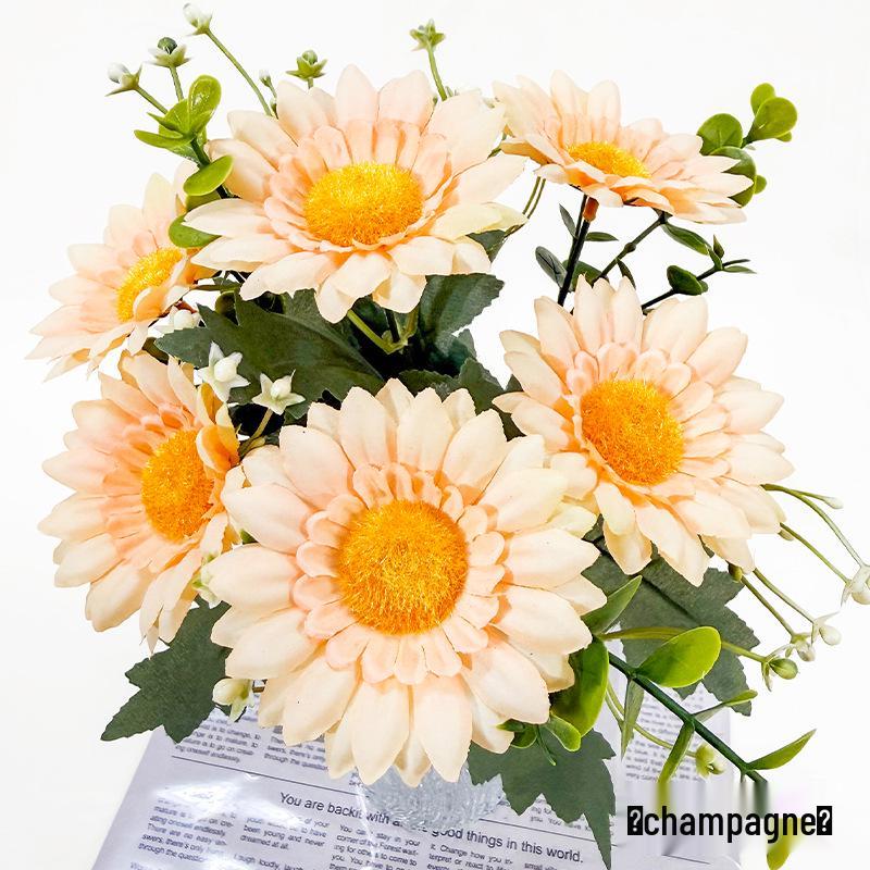 Nordic Style High-Grade Sunflower Mini Fake Flower for Wedding and Home Decoration.