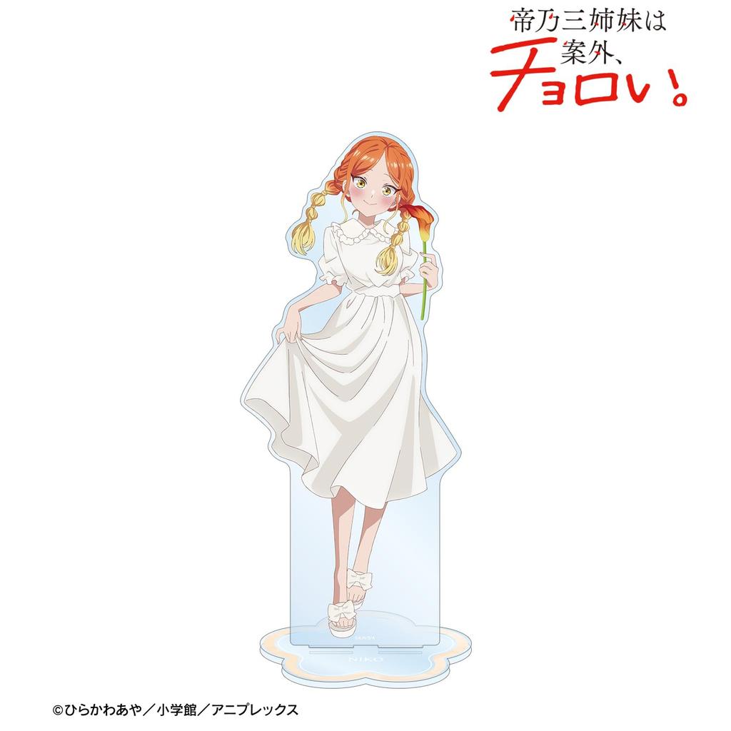 TV anime "The Three Mikado Sisters are Surprisingly Easy." Original illustration of Mikado and Nikko in a white dress and flower ver. Extra large