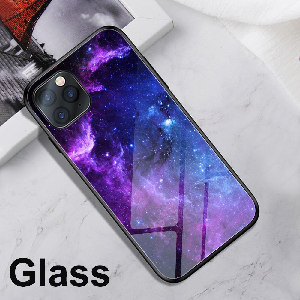 Universe Starry Sky Funda Case for iphone 17 Pro Max Air 16 15 14 13 Pro Max 15 16 Pro 15Plus Tempered Glass Coque