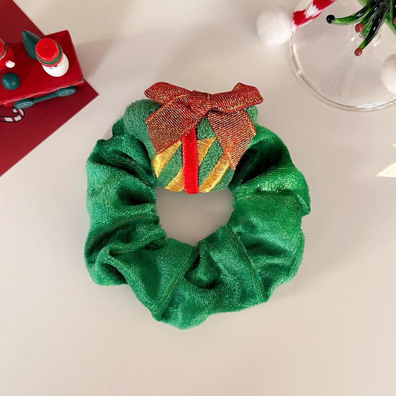 Rentier Weihnachtsscrunchie: Hochwertiges elastisches Haarband für Frauen, Festliche Kopfbedeckung E18