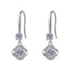 Korean Style Fashion Earrings Women's 1CT Moissanite PT950 Platinum - Dainty Korean Style, 1CT Sparkle, Birthday Surprise Gift