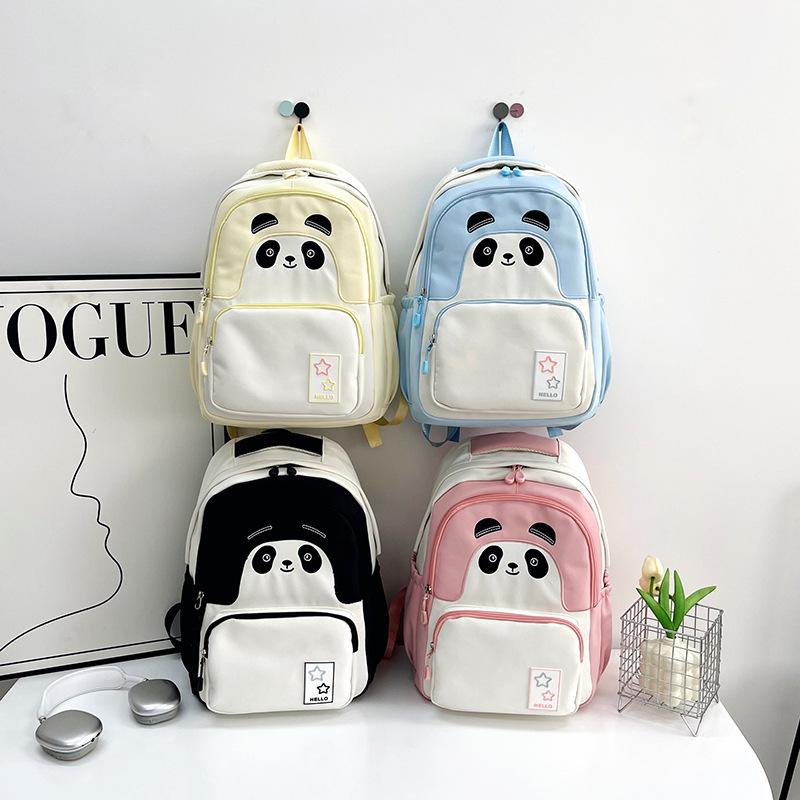 Schoolbag Cute Panda Design Backpack Unisex Korean Edition Student School Bag Outdoor Travel Casual Versatile Backpack