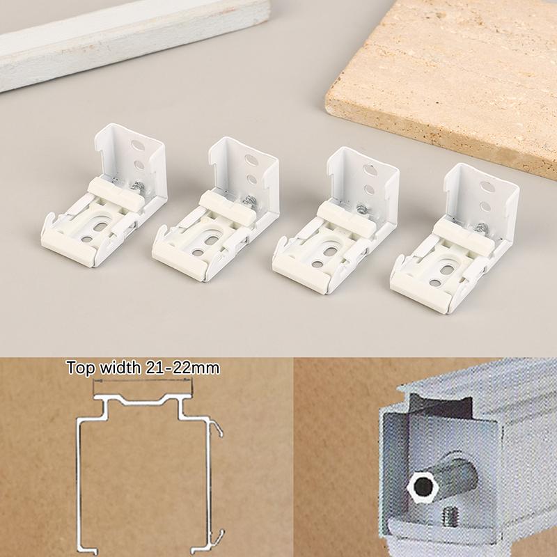 4 Stück 22 mm Decken- und Wandhalterungen für Raffrollos Oberschiene Belastend Montage Jalousiezubehör