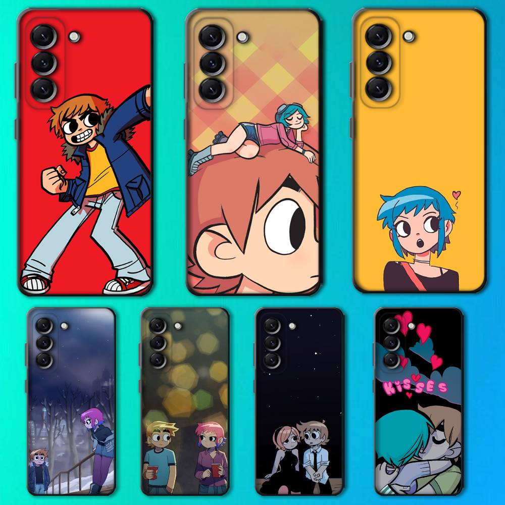 Cartoon Scott Pilgrim Phone Case For Samsung Galaxy A13,A21s,A22,A31,A32,A52,A53,A71,A80,Soft Black Shell