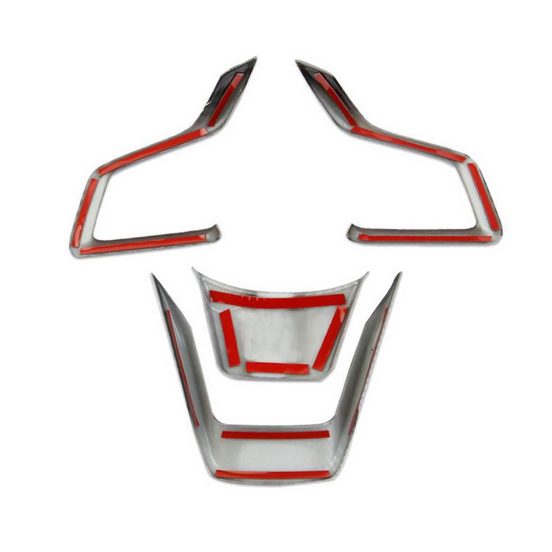 4pcs Carbon Fiber Car Steering Wheel Covers Trims Stickers Decoration for Subaru XV 2018-