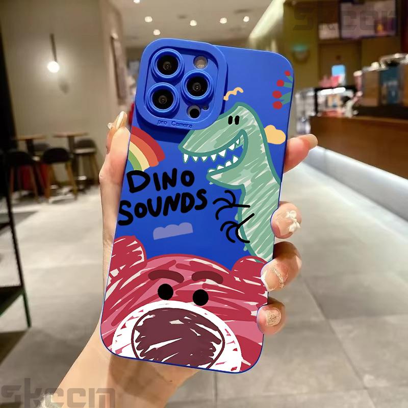 Graffiti Lotso Winnie Pooh Dinosaur Pattern Case For Samsung Galaxy S25 Ultra S24 S23 S22 Plus S21 S20 FE A55 A54 A15 A35 Cover