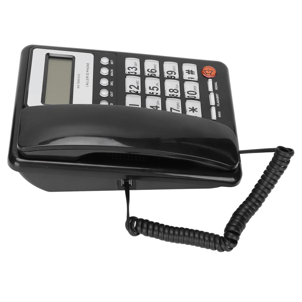 KXT8001CID Corded Telephone Caller ID Semi Hands Clr Display Telephone for Home Hotel (Black )