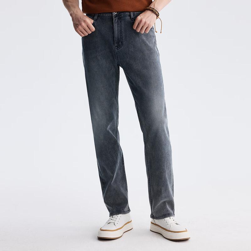 Lilang Men's Q-Warm Denim Loose Straight-Leg Jeans