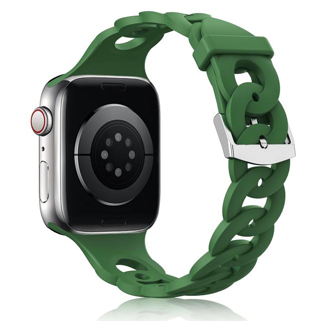 Silikonarmband für Apple Watch Band 45mm 44mm 40mm 41mm 42mm 49mm atmungsaktives Armband correa iWatch Ultra Serie 8 7 6 5 4 SE