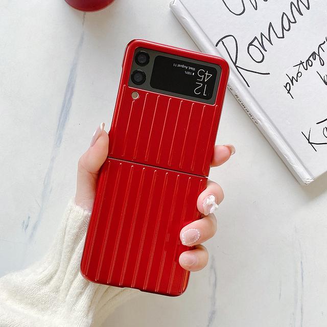 Candy Color Trunk Phone Case For Samsung Galaxy Z Flip 3 5g Hard Pc Back Cover For Galaxy Z Flip3