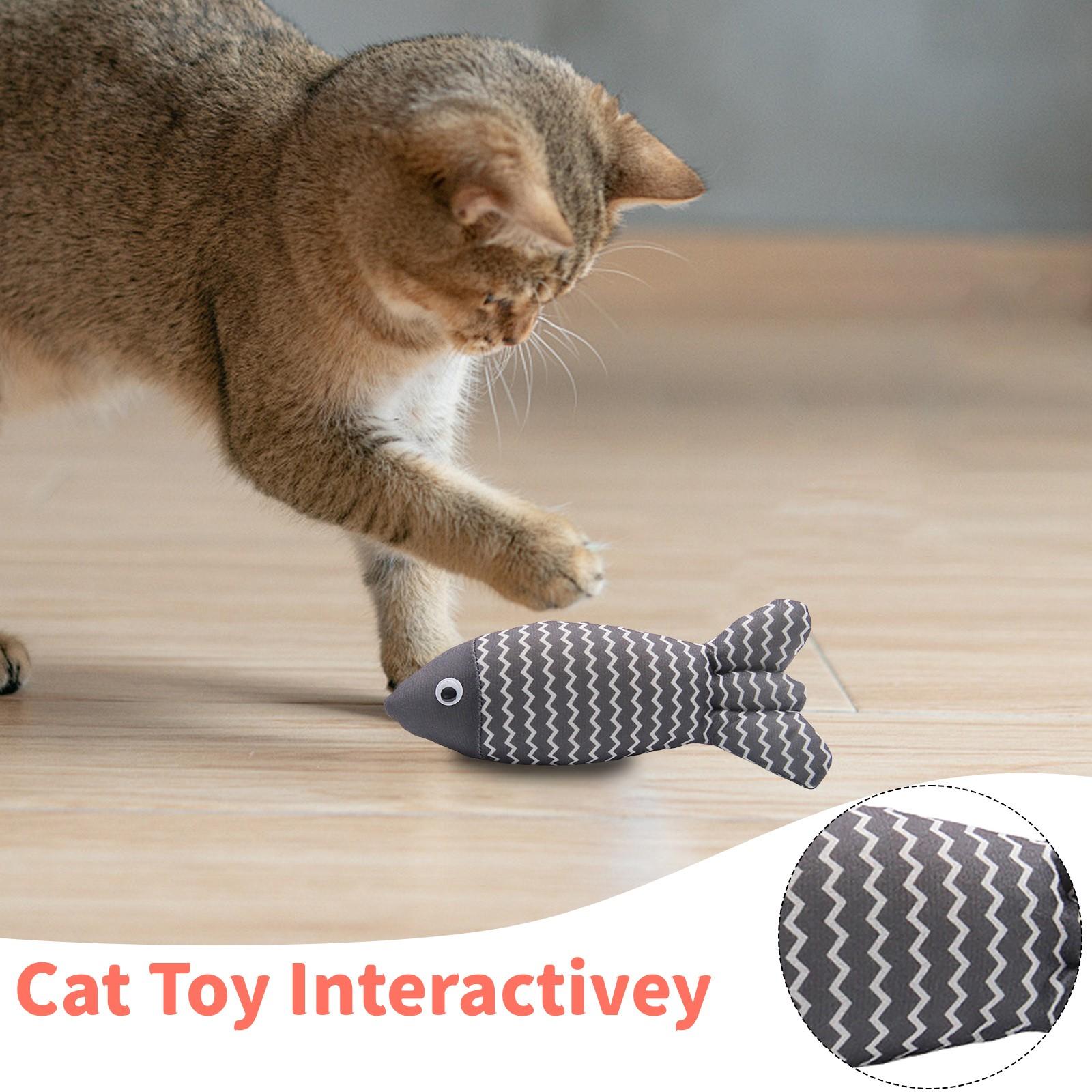 

Игрушка для кошек Рыба, игрушка с кошачьей мятой, мягкая игрушка из хлопка, забавная рыба для кошек из мешковины, которую можно жевать, жевать зубы, кошачья мята, тканевая рыба для кошек One Size