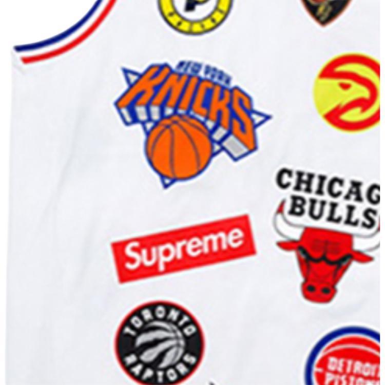 Nike x Supreme x NBA Teams Authentic Jersey 'White' Men's AQ4228-100