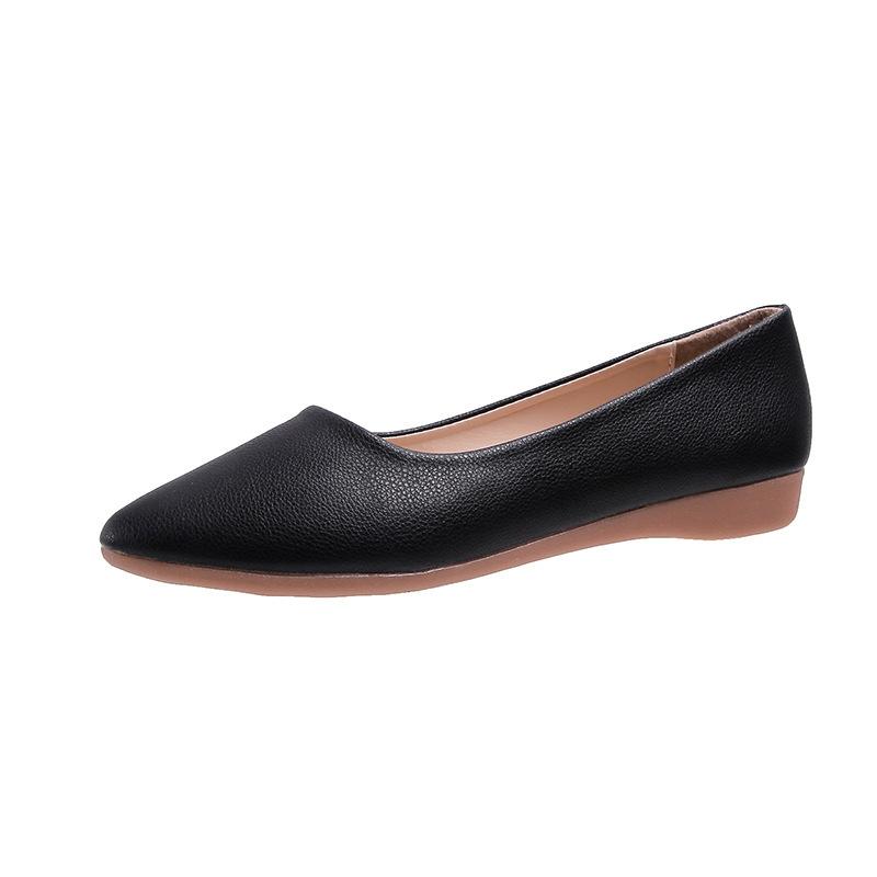 Doudou shoes women's 2019 summer new pointed shallow mouth flat sole shoes Korean version women's shoes