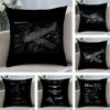 Airplane Pattern Cushion Cover Soft Plush Fabric DoubleSided Printed Sofa Cushion Cover for All Seasons Home Decor Gift