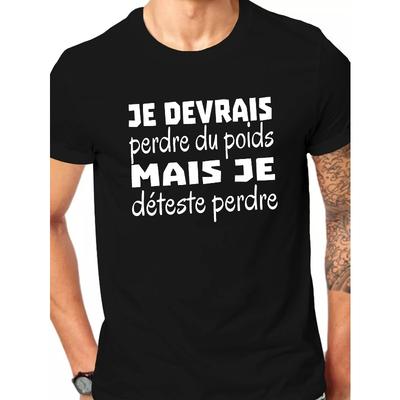 Tamanhos Europeus Divertida Camiseta Masculina de Manga Curta Francesa Camiseta de Verão Top