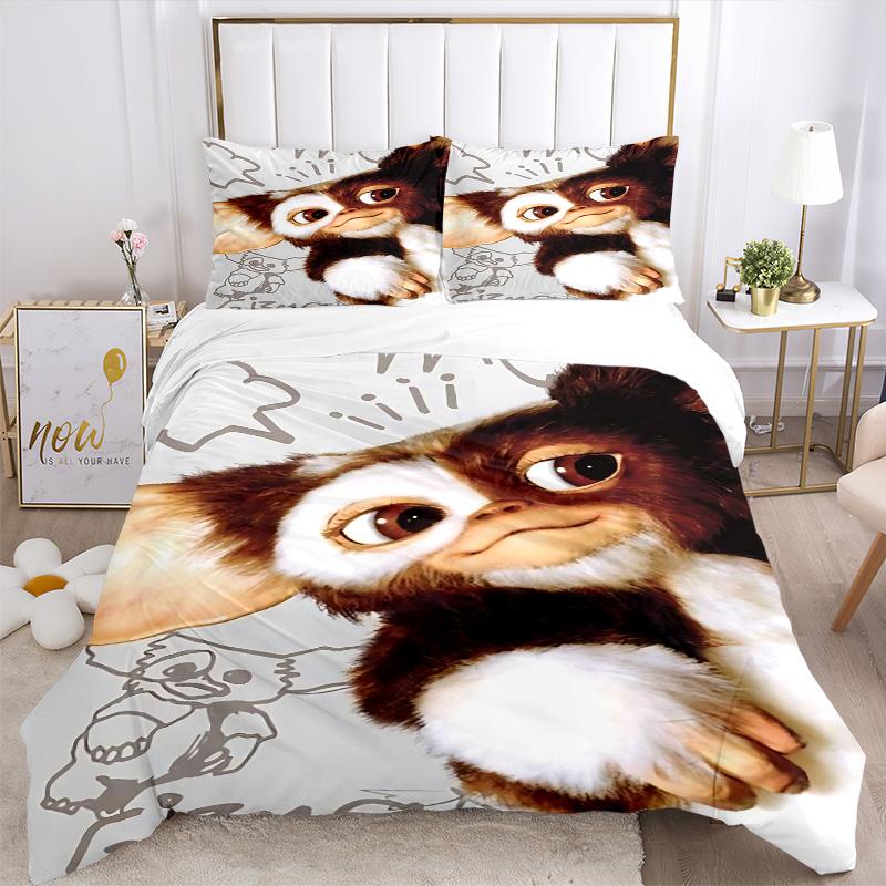 Gizmo'S Whimsical Adventure Print 3Pcs Bedding Setduvet Cover With 2 Bedropillowcase Home Birthday Gift