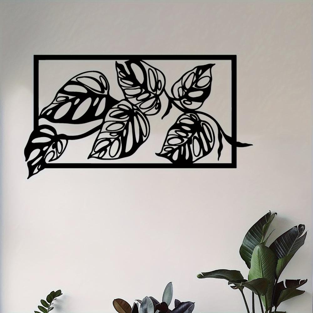 Metal Leaf Wall Art Rustproof Sculpture Outdoor Garden Decor