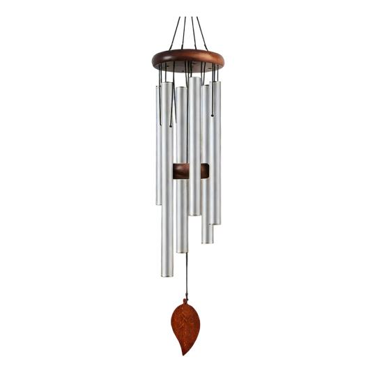 Metal Wind Chime with 6 Aluminum Tubes Garden Hanging Chimes Weather Resistant Wind
