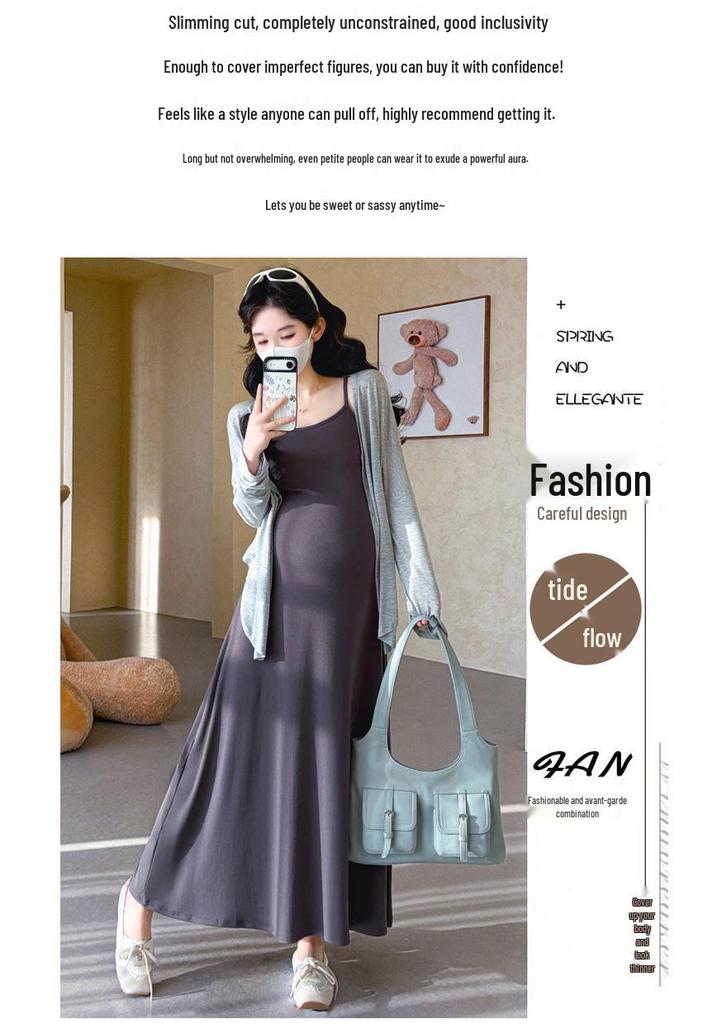 2026 Spring Korean Style Slimming Cardigan & Camisole Dress Set