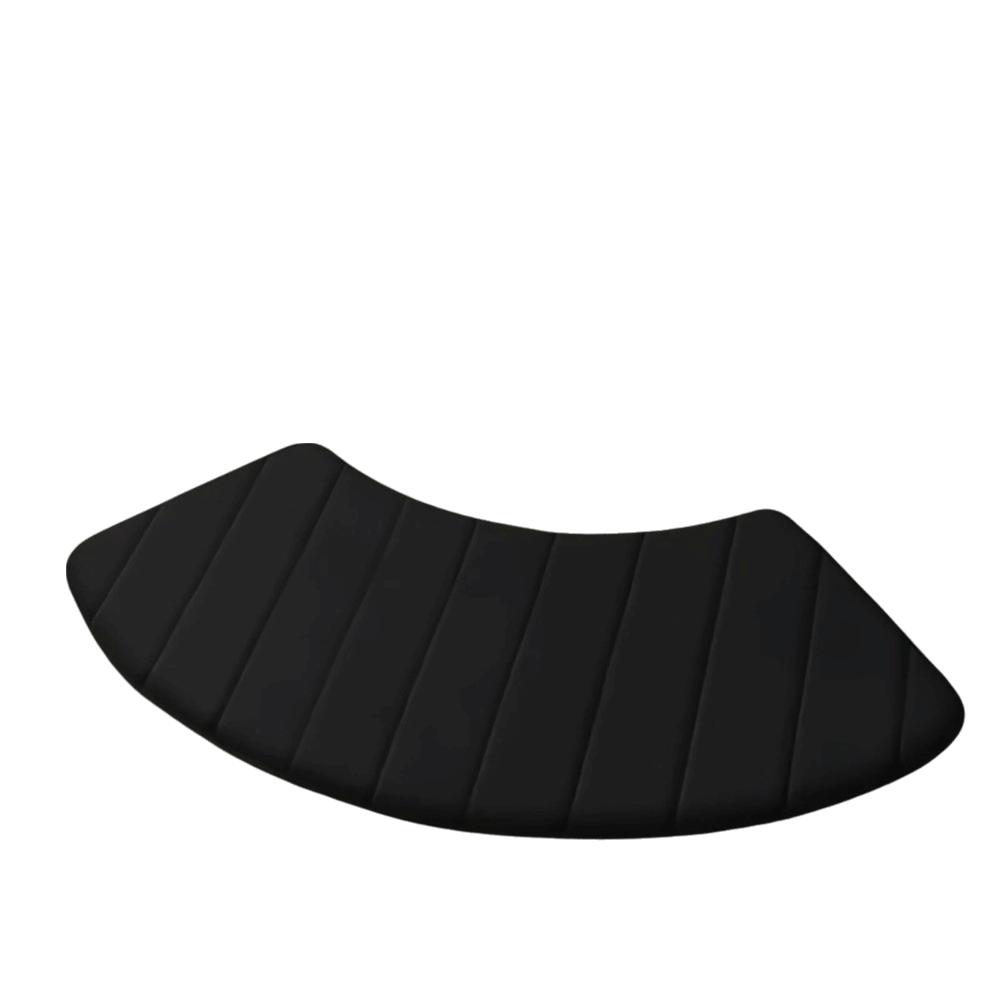 Solid Color Bathroom Absorbent Mat Thickened Bath Mat Bath Carpet Arched Shower Mat  Shower Room чёрный