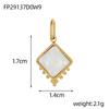 CARLIDANA Stainless Steel Colorful Natural Stone Charm Square Shapes Gold Color Pendants Jewelry Making DIY Necklace Accessories