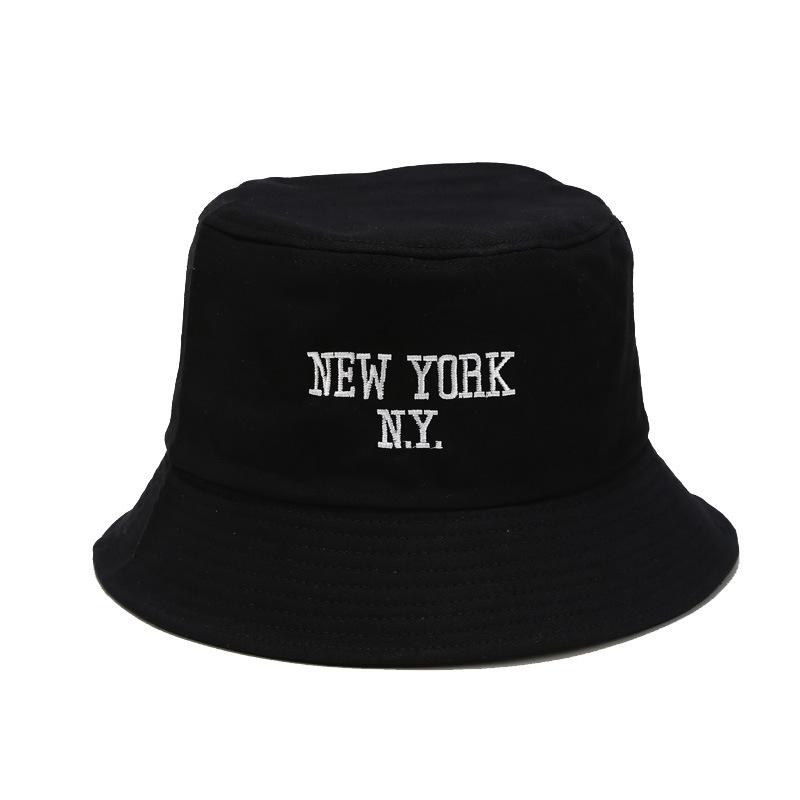 Couple tide basin hat female face small spring summer Internet celebrity cotton abrasive embroidered bucket hat male outdoor shade
