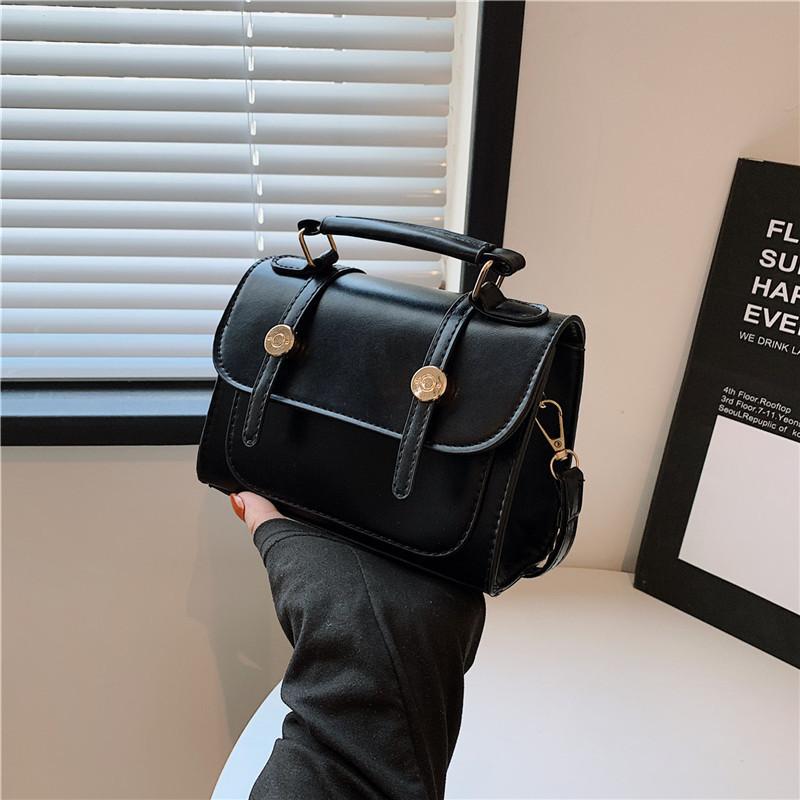 Vintage Fashion Women s Handbag 2024 Spring New Trend Dual Strap Ladies Bag чёрный