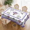 1 Lavender Tablecloth, Purple Lavender, Butterfly And Buffalo Checked Design, Durable Polyester Tablecloth