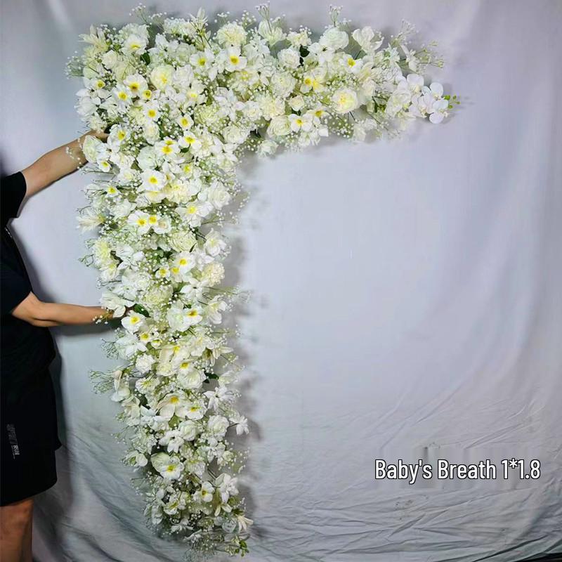 Triangular Silk Flower Wedding Arch Arrangement for Reception Background
