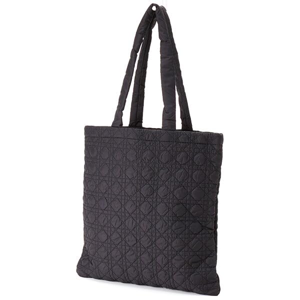 Labagagery Two-Tone Quilted Big Tote Bag B007601 Black (10)
