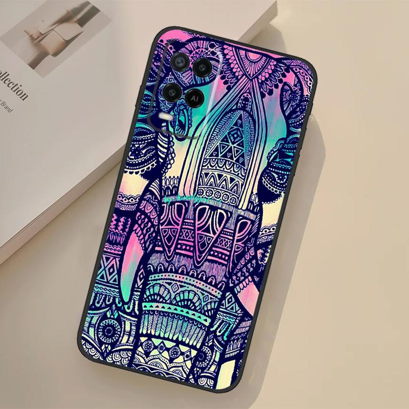 Elephant Mandala Aztec Case For Oppo A98 A78 A18 A38 A58 A60 A80 A40 A96 A76 A16 A94 A74 A54 A15 A17 A57 A77 A5 Pro