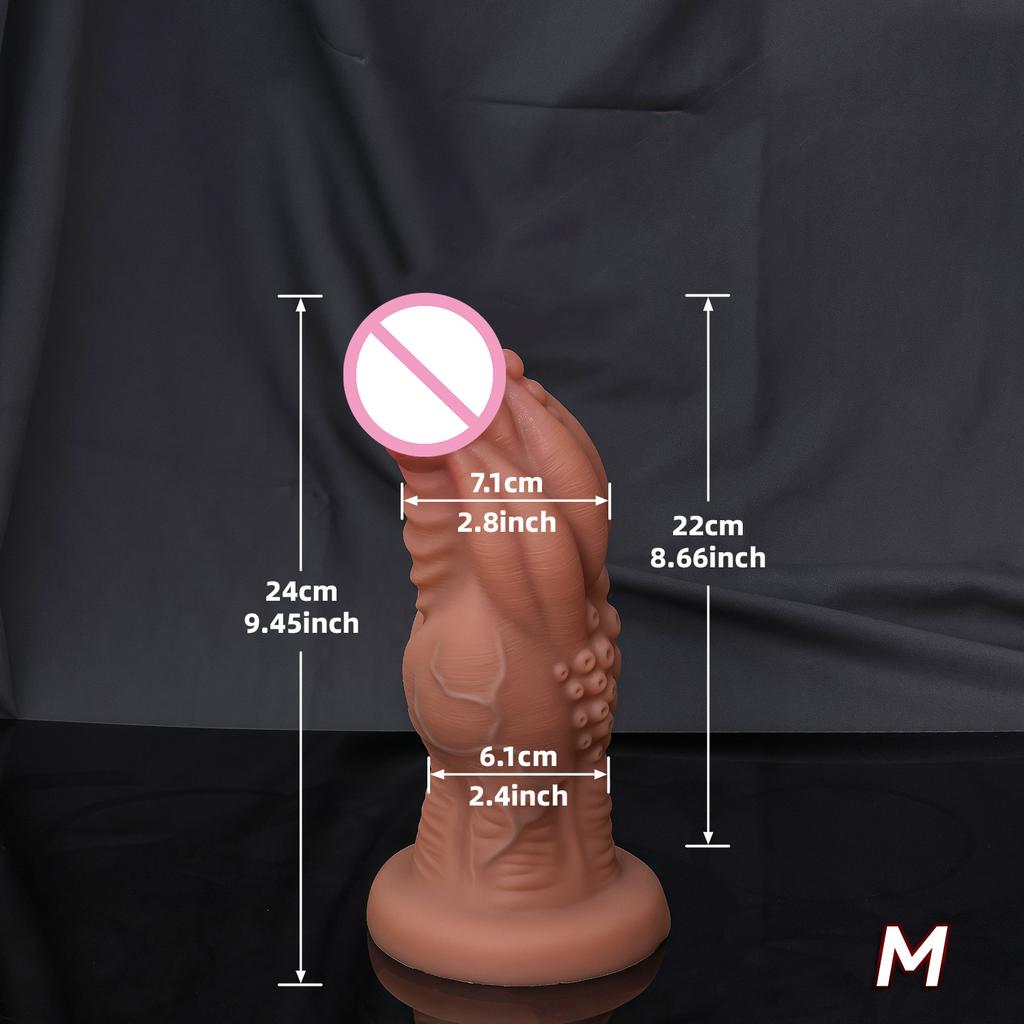 Nový silikonový ultra silný realistický ženský imitace skutečný a falešný penis pěst anální zátka super velký penis hračka pro dospělé