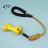Heavy Duty Dog Pull Toys ETPU Bone Chew Toy, with Braided Rope, Foam Handle, Interactive Tug of War Pet Teeth Cleaning for Medium Large Breed