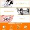 10/1Pcs Door Latches Stainless Steel Heavy Duty Door Bolts Gate Safety Toilet Door Lock Anti-theft Latch Hasp Home Hardware Tool