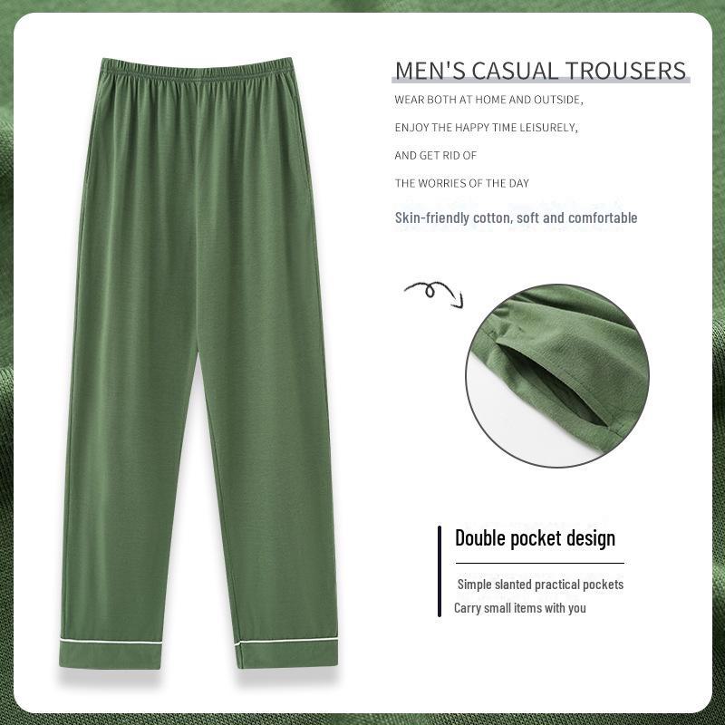 

Мужские хлопковые пижамные штаны: Удобный, тонкий, в корейском стиле, свободного кроя, подойдет для весны, осени и зимы. XL