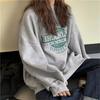 Fashion Women Casual Loose Round Neck Autumn Letter Print Sweater