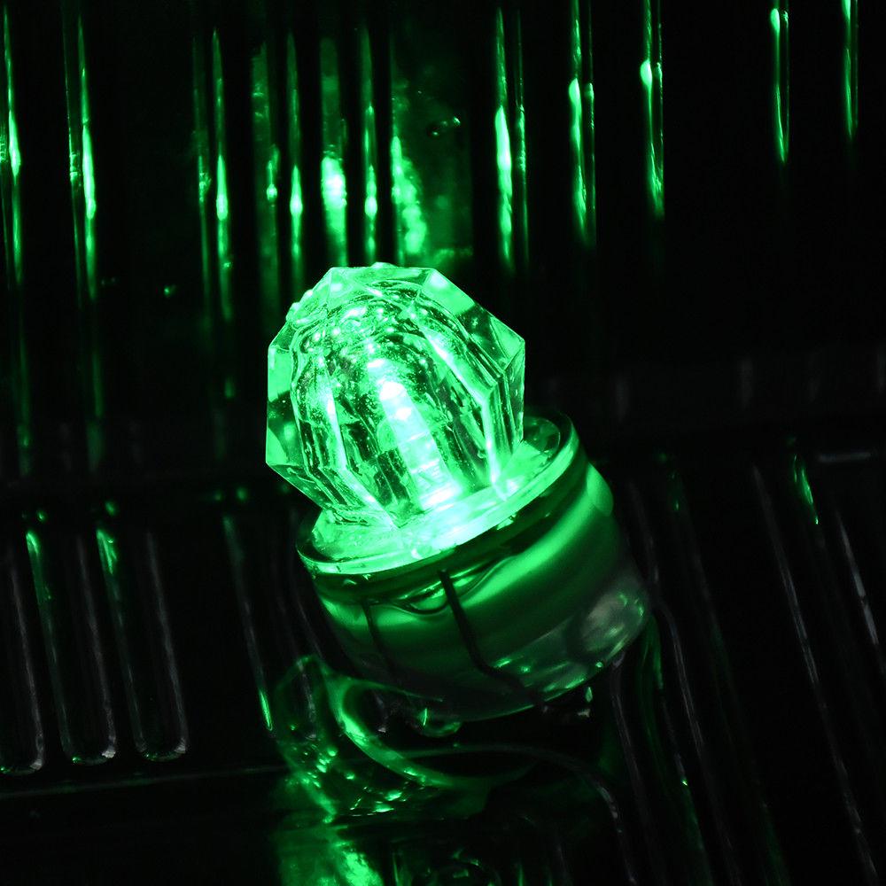 5pcs/Lot Mini LED Fishing Lamp Waterproof Fishing Lure Light Diamond Shape Luminous Underwater Lure Light for Attracting Fish