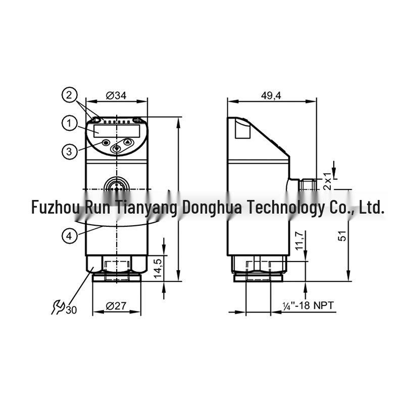 Brand New PN7294 IFM Pressure Sensor with Display Available PN7294