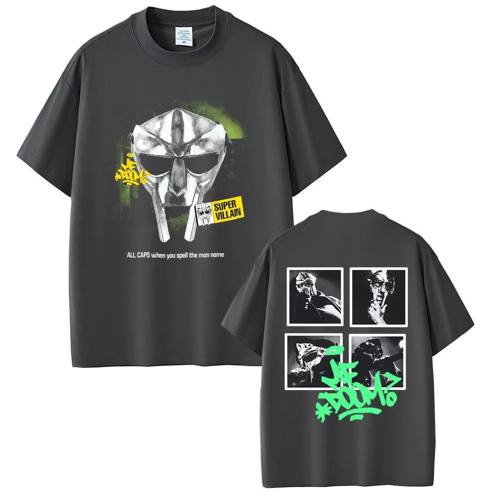 Rapper Mf Doom Madvillainy The Illest Villain Graphic T-shirts Men Women Hip Hop Oversized T Shirt Male High Quality Cotton Tees