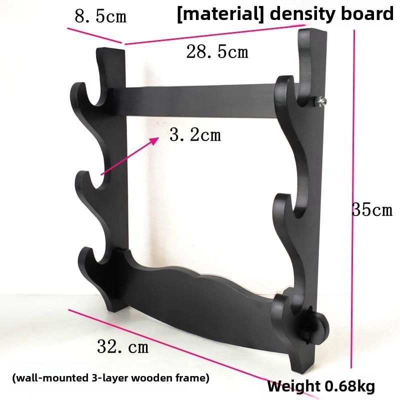 Modern Minimalist Wooden Wall Mount Sword Holder For Home Decor And Office Display