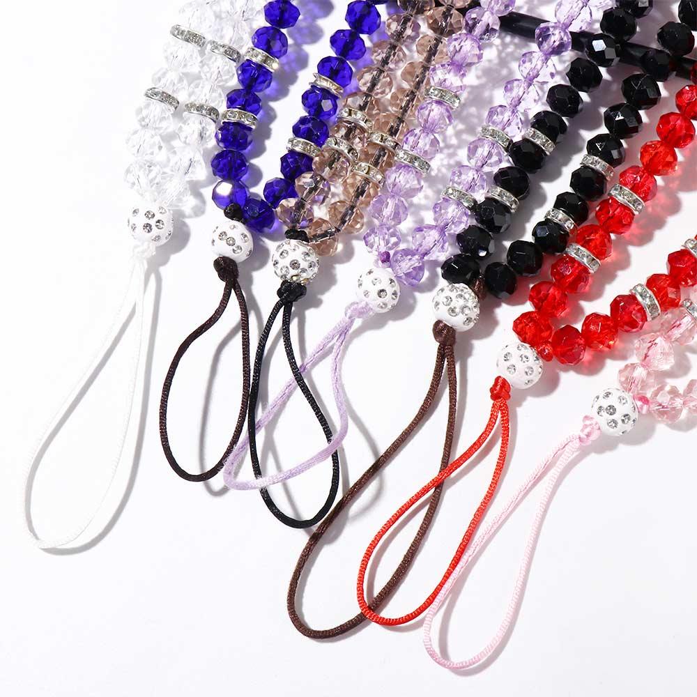 Lanyard Crystal Beads Mobile Phone Chain Mobile Phone Straps Phone Lanyards Crystal Phone Straps