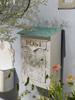 Flower Pattern Mailbox Rectangle Wall Mounted Outdoors Courtyard Opinion Box Metal Ironwork European Retro Style Wall Decoration