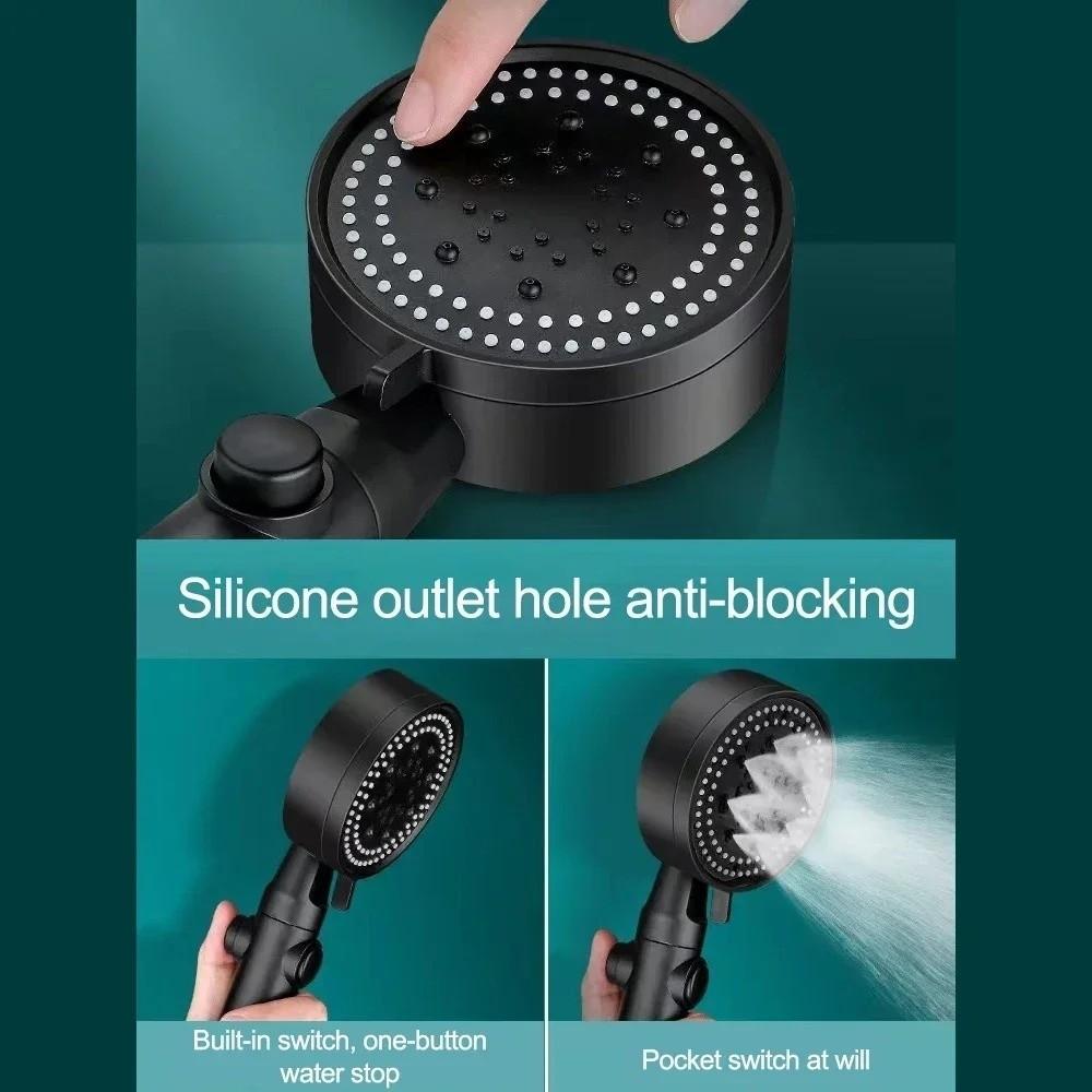 with 1.5M Hose and Bracket Shower Head Set 5 Modes Handheld Shower Hand Showerhead  Home