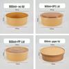 Disposable Kraft Paper Lunch Box Set - 50 Round Bowls with Lids, High-Temperature Resistant, Food-Grade Takeout Containers