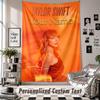 Wall Hanging Tapestry With Custom Name & Text, Taylor Swift Decorative Tapestry For Bedroom
