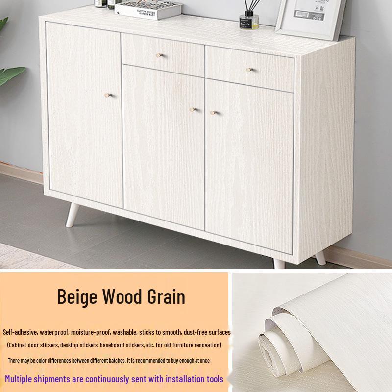 Selbstklebende Tapete mit Massivholzmaserung für Möbel- und Schrankrenovierung