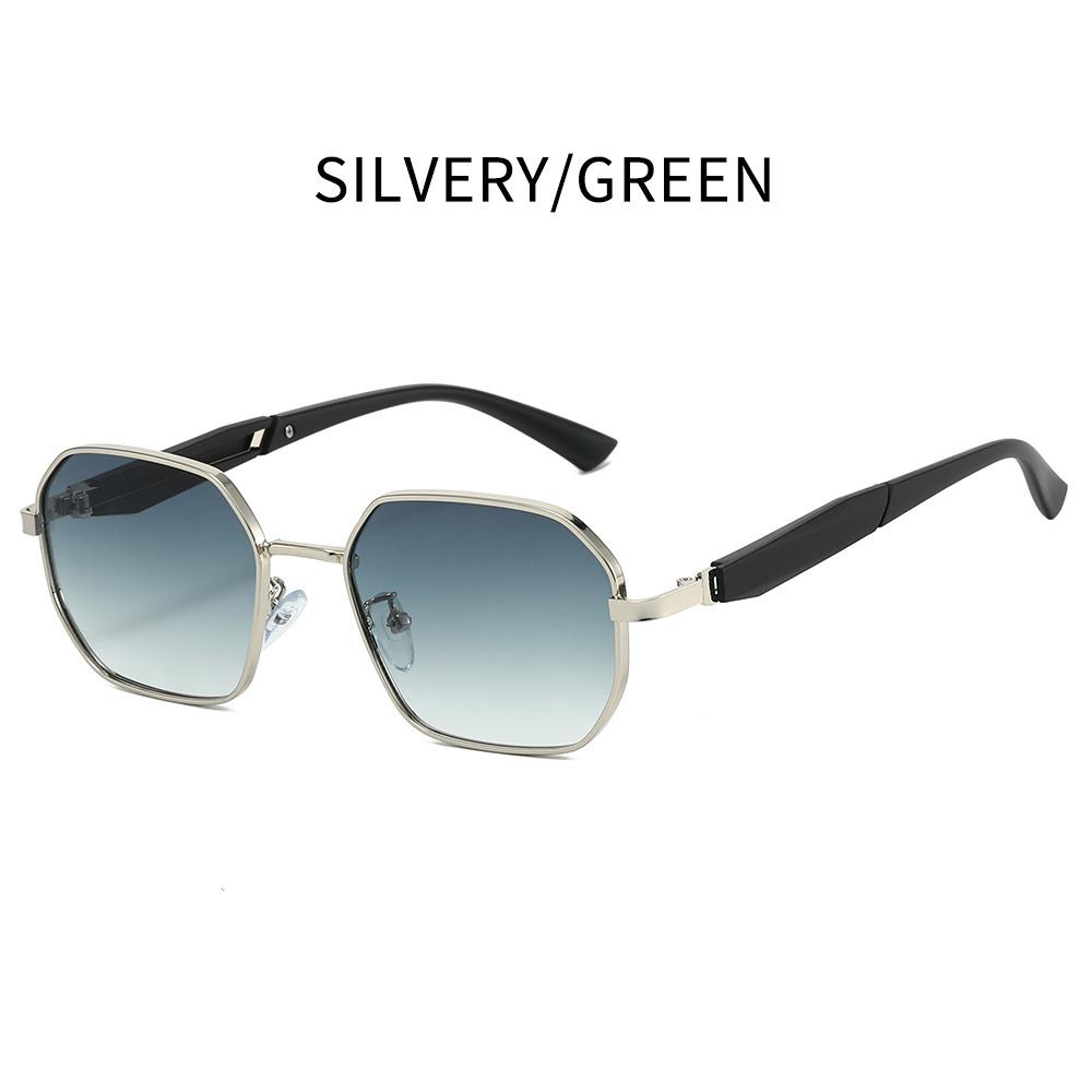 2026 Men Metal Polygonal Irregular Sunglasses, UV400 Classic Driving Shades, Sunscreen Eyewear for Outdoor Selfie