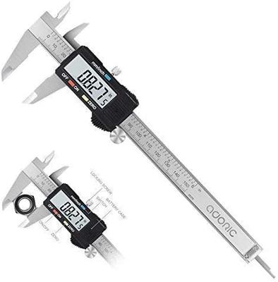 Adoric Life Digital Caliper with Large LCD Screen and Adoric Electronic Digital Caliper Stainless Steel Body | 0-6 Inches | Inch/Digit/Millimeter Conv