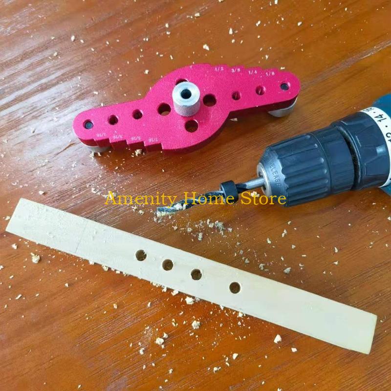 F26C Professional 2-in-1 Center Locator Center Dowel Jig Hole 6-10mm Guide Aluminum Alloy Woodworking Tool