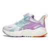 Li Ning Kids Flash Shadow V6 Comfortable Shock Absorbing Durable Low Top Running Shoes Kids Running Shoes Purple White YKNT112-4